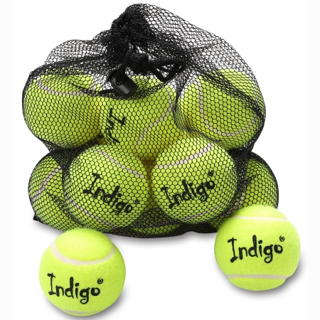 Купить Мяч для большого тенниса Indigo (12 шт в сетке) начальный уровень в Новоаннинском 